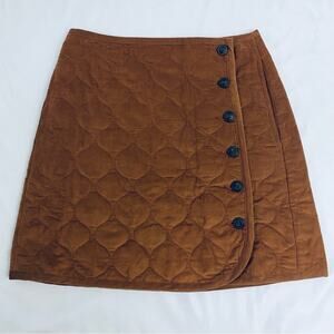 NWT Madewell Corduroy Quilted Mini Skirt Size 00